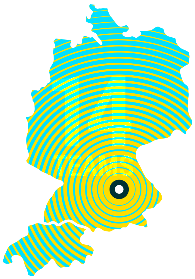 Kartengrafik Deutschland und Schweiz mit Hotspot auf Ingolstadt